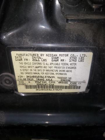 3N1AB51D36L572644 - 2006 NISSAN SENTRA SE-R SPEC V BLACK photo 12