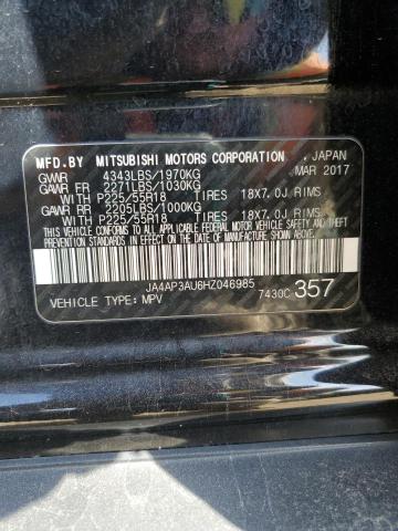 JA4AP3AU6HZ046985 - 2017 MITSUBISHI OUTLANDER ES BLACK photo 13