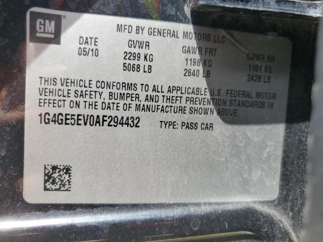 1G4GE5EV0AF294432 - 2010 BUICK LACROSSE CXS 黑色 照片 12