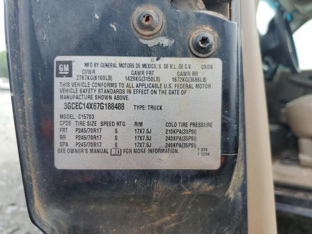 3GCEC14X67G188488 - 2007 CHEVROLET SILVERADO C1500 CLASSIC BLACK photo 12