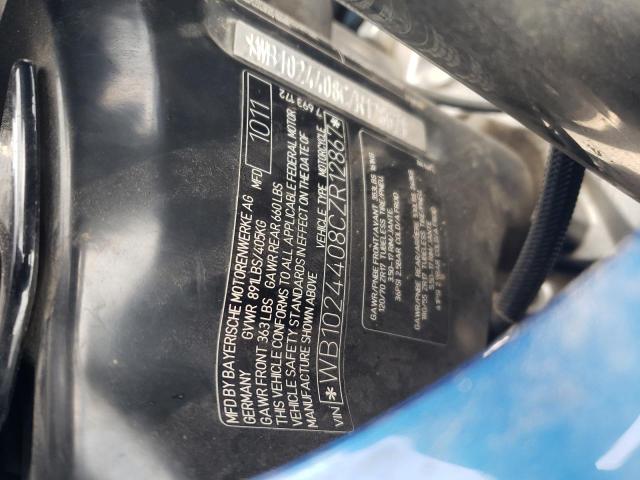 WB1024408CZR12867 - 2012 BMW F800 ST BLUE photo 12