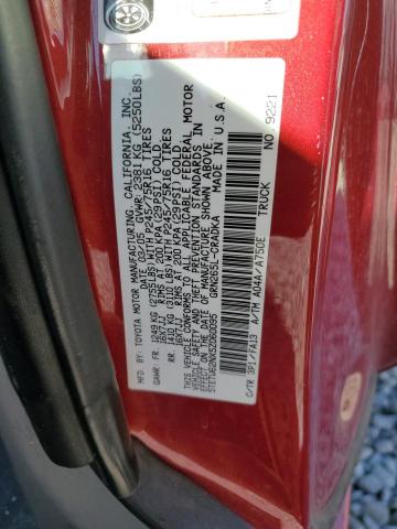 5TETU62NX5Z060095 - 2005 TOYOTA TACOMA PRERUNNER ACCESS CAB RED photo 13