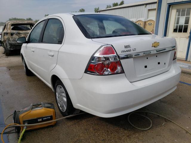 KL1TD56E19B402944 - 2009 CHEVROLET AVEO LS WHITE photo 2