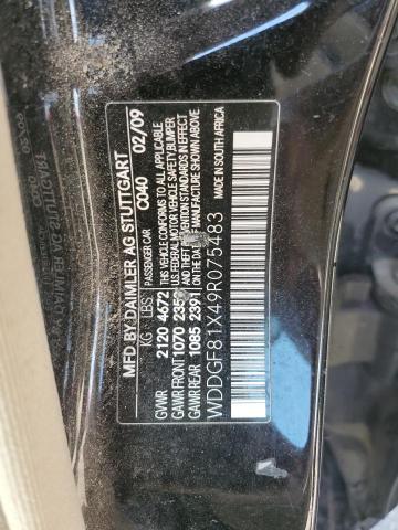 WDDGF81X49R075483 - 2009 MERCEDES-BENZ C 300 4MATIC BLACK photo 12