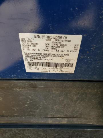 1FM5K8AT8FGC52713 - 2015 FORD EXPLORER POLICE INTERCEPTOR 蓝色 照片 12