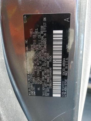 5TBRU34115S448048 - 2005 TOYOTA TUNDRA ACCESS CAB SR5 GRAY photo 12