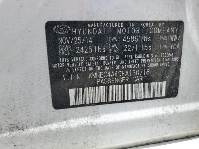 KMHEC4A49FA130718 - 2015 HYUNDAI SONATA HYBRID WHITE photo 12