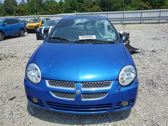 1B3ES56C95D281599 - 2005 DODGE NEON SXT BLUE photo 5