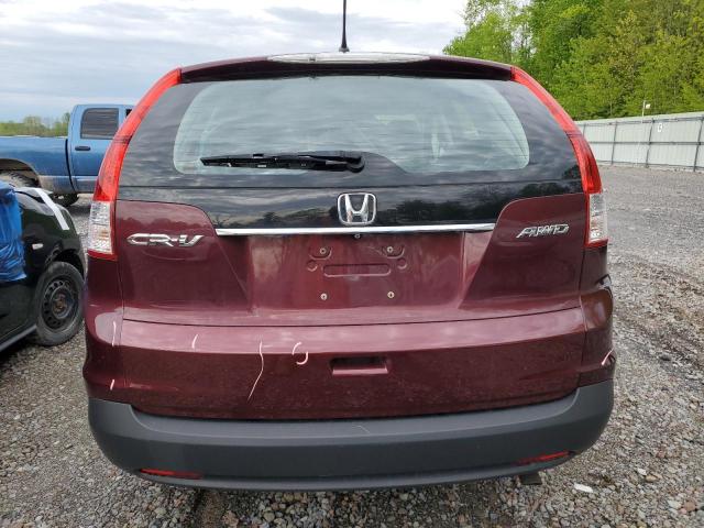 5J6RM4H31DL084930 - 2013 HONDA CR-V LX BURGUNDY photo 6