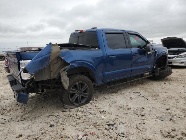 1FTFW1ED5NFA42999 - 2022 FORD F150 SUPERCREW BLUE photo 3