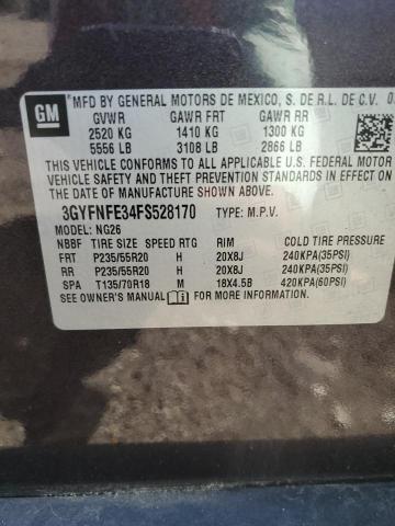 3GYFNFE34FS528170 - 2015 CADILLAC SRX PERFORMANCE COLLECTION BURGUNDY photo 13