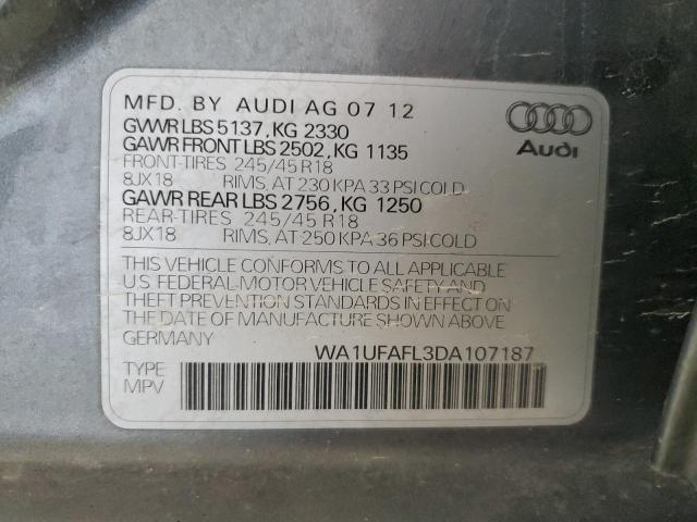 WA1UFAFL3DA107187 - 2013 AUDI A4 ALLROAD PREMIUM PLUS GRAY photo 14