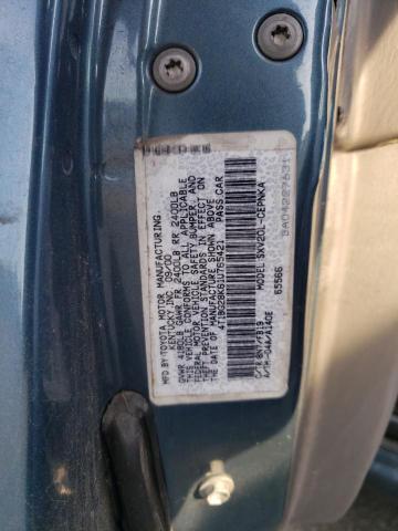 4T1BG28K61U765421 - 2001 TOYOTA CAMRY CE BLUE photo 12