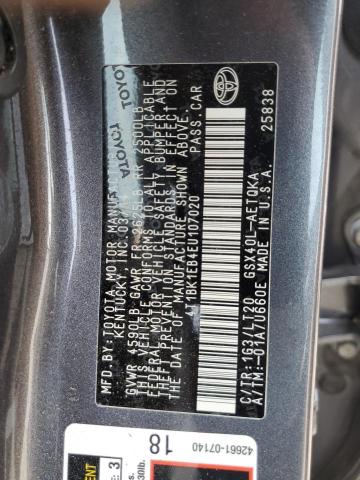 4T1BK1EB4EU107020 - 2014 TOYOTA AVALON BASE 灰色 照片 13