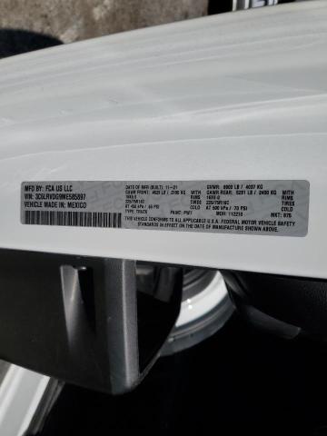 3C6LRVDG9ME585897 - 2021 RAM PROMASTER 2500 HIGH WHITE photo 13