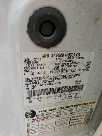 5LMJJ2H5XCEL08435 - 2012 LINCOLN NAVIGATOR WHITE photo 13