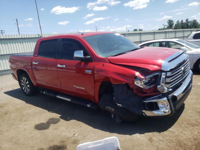 5TFHY5F12KX859691 - 2019 TOYOTA TUNDRA CREWMAX LIMITED RED photo 4