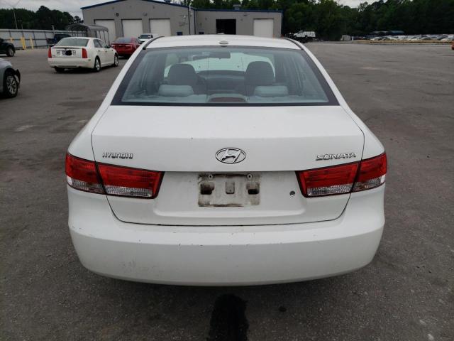 5NPET46C07H268839 - 2007 HYUNDAI SONATA GLS WHITE photo 6