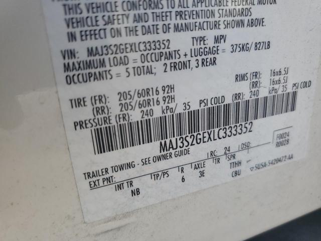 MAJ3S2GEXLC333352 - 2020 FORD ECOSPORT SE 白色 照片 14