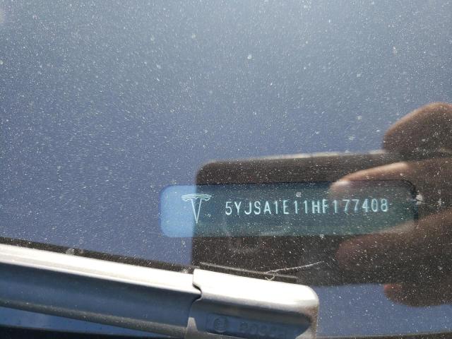 5YJSA1E11HF177408 - 2017 TESLA MODEL S Մոխրագույն լուսանկար 12