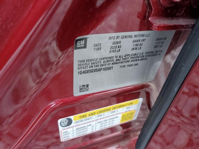 1G4GE5GV5AF163901 - 2010 BUICK LACROSSE CXS BURGUNDY photo 12