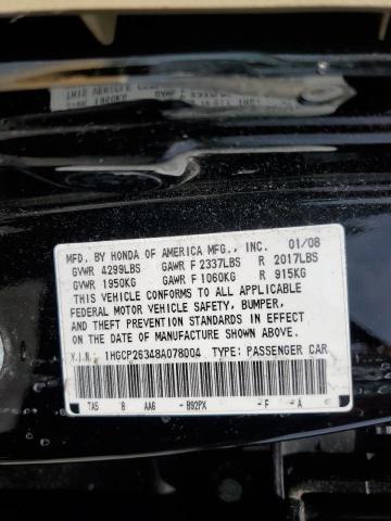 1HGCP26348A078004 - 2008 HONDA ACCORD LX BLACK photo 13