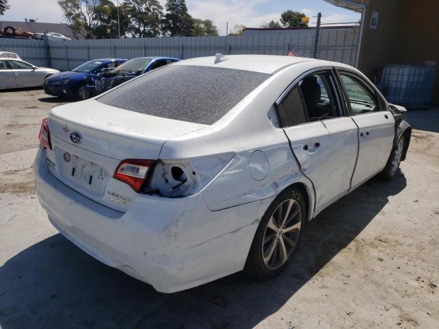 4S3BNAK65H3063106 - 2017 SUBARU LEGACY 2.5I LIMITED WHITE photo 4