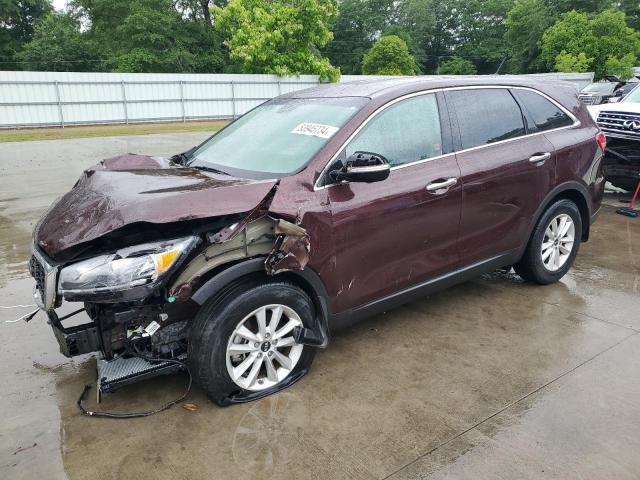 5XYPG4A33KG574342 - 2019 KIA SORENTO L BURGUNDY photo 1