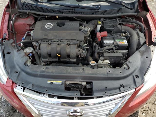 3N1AB7AP4EY325334 - 2014 NISSAN SENTRA S RED photo 11