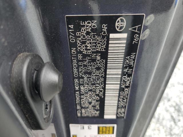 JTKJF5C7XF3096552 - 2015 TOYOTA SCION TC 灰色 照片 12