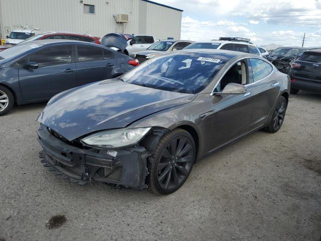 5YJSA1E23GF122384 - 2016 TESLA MODEL S Qəhvəyi foto 1