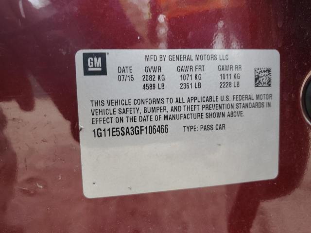 1G11E5SA3GF106466 - 2016 CHEVROLET MALIBU LIM LTZ BURGUNDY photo 12