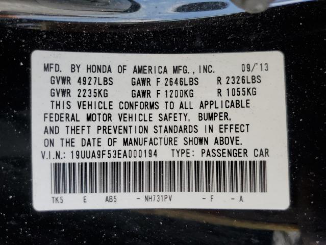 19UUA9F53EA000194 - 2014 ACURA TL TECH BLACK photo 12