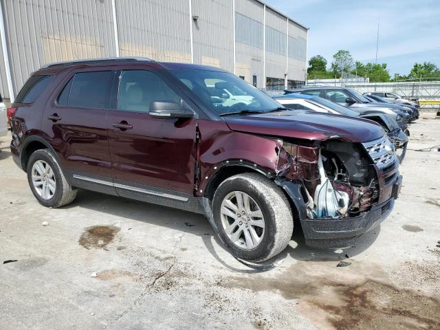 1FM5K8D84KGA92167 - 2019 FORD EXPLORER XLT BURGUNDY photo 4