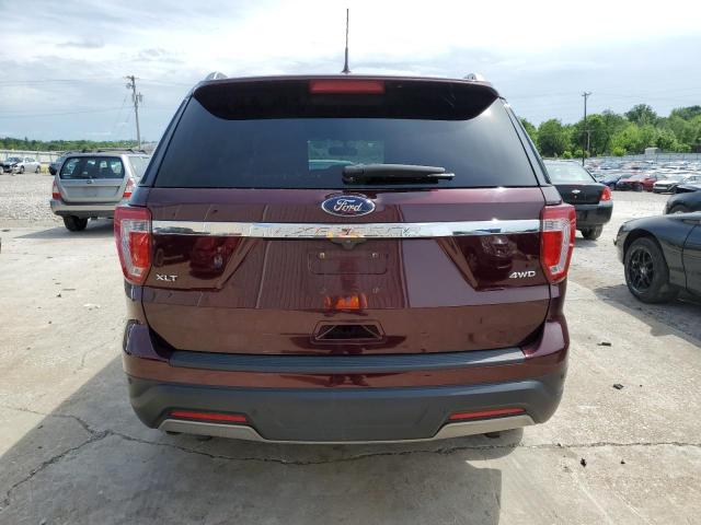 1FM5K8D84KGA92167 - 2019 FORD EXPLORER XLT BURGUNDY photo 6