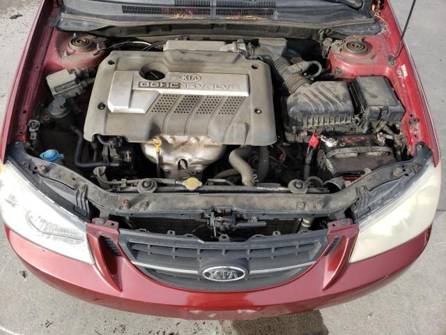 KNAFE122245012771 - 2004 KIA SPECTRA LX RED photo 11