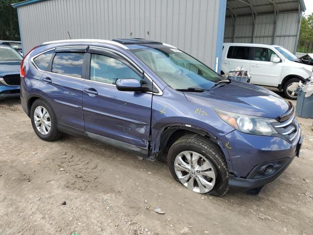 5J6RM4H72CL005931 - 2012 HONDA CR-V EXL BLUE photo 4