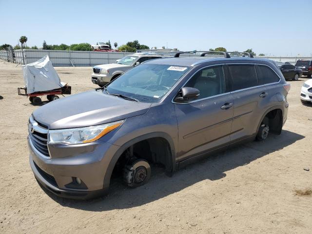 5TDJKRFHXES044415 - 2014 TOYOTA HIGHLANDER XLE GRAY photo 1