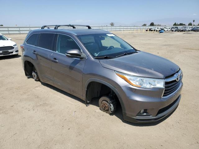 5TDJKRFHXES044415 - 2014 TOYOTA HIGHLANDER XLE GRAY photo 4