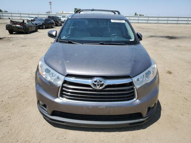 5TDJKRFHXES044415 - 2014 TOYOTA HIGHLANDER XLE GRAY photo 5