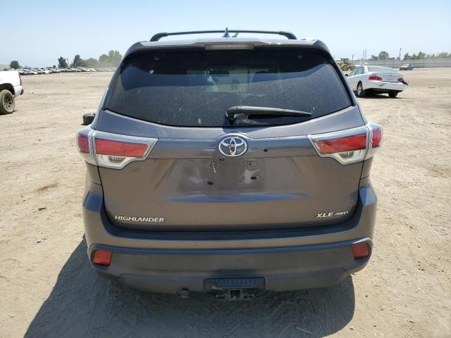 5TDJKRFHXES044415 - 2014 TOYOTA HIGHLANDER XLE GRAY photo 6