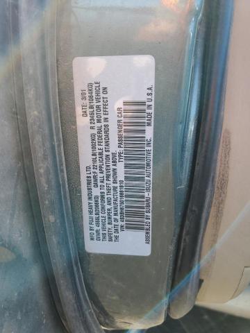 4S3BH675016661810 - 2001 SUBARU LEGACY OUTBACK AWP 绿色 照片 12