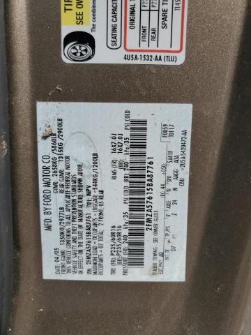 2FMZA57615BA87761 - 2005 FORD FREESTAR SES GOLD photo 13