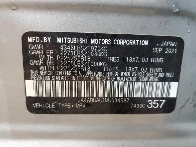 JA4ARUAU1MU034587 - 2021 MITSUBISHI OUTLANDER ES SILVER photo 13