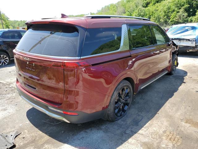 KNDNE5H38P6216401 - 2023 KIA CARNIVAL SX BURGUNDY photo 3