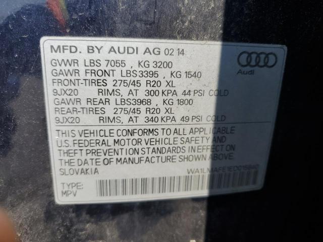 WA1LMAFE1ED015840 - 2014 AUDI Q7 PREMIUM PLUS BLUE photo 14