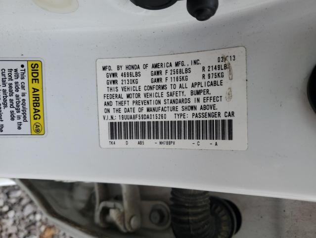 19UUA8F59DA015260 - 2013 ACURA TL TECH WHITE photo 12