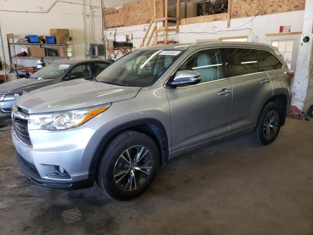 5TDJKRFH2GS502838 - 2016 TOYOTA HIGHLANDER XLE 银色 照片 1