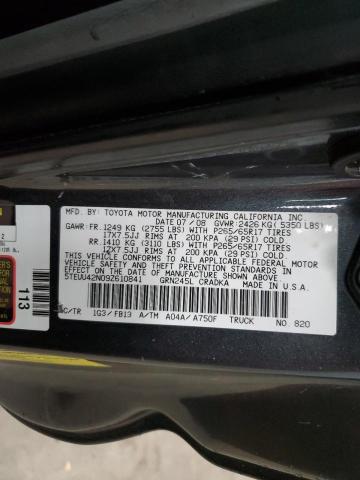 5TEUU42N09Z610841 - 2009 TOYOTA TACOMA ACCESS CAB ნაცრისფერი ფოტო 12