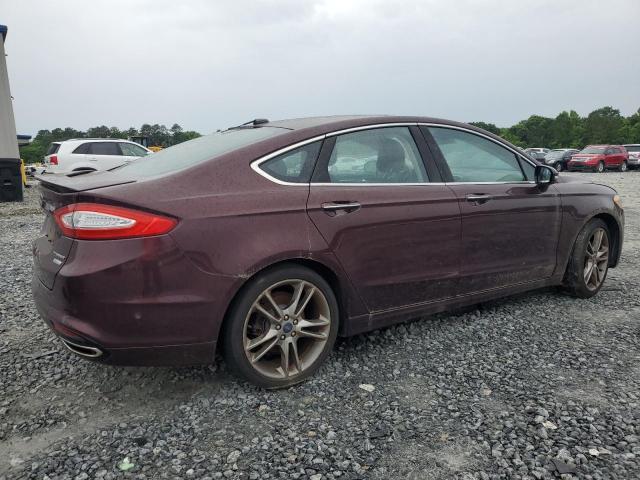 3FA6P0K90DR341492 - 2013 FORD FUSION TITANIUM MAROON photo 3